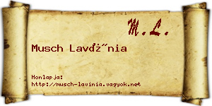 Musch Lavínia névjegykártya